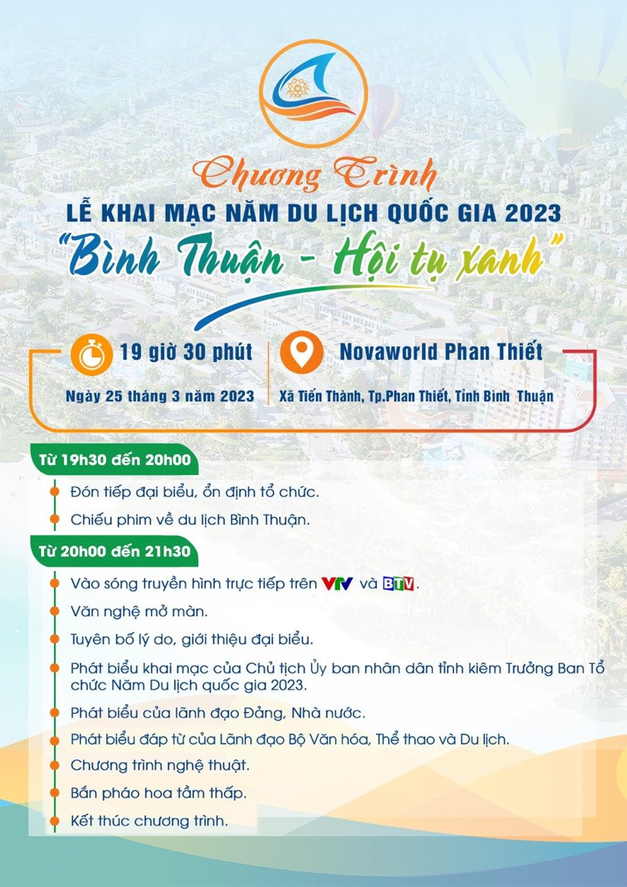 25/3/2023: Bình Thuận khai mạc Năm Du lịch Quốc gia